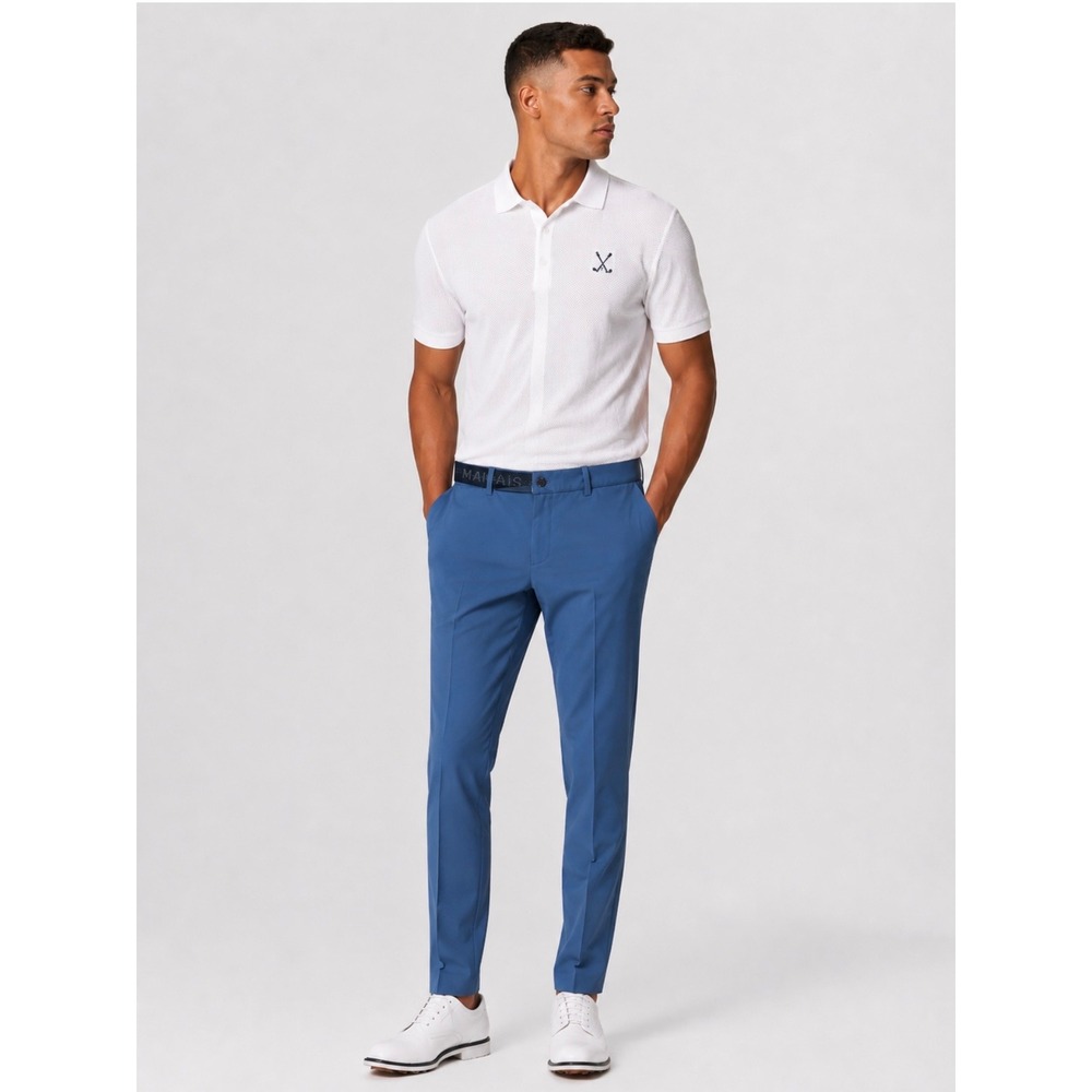 Mauvais Mens Blue‎ Slim Fit Trousers Golf Boat Vacation 36 Mens Pants